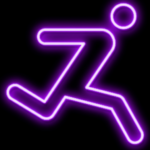 Strichmaennchen neon violett