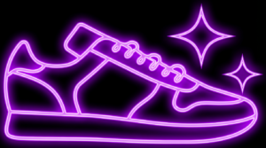 Turnschuh neon violett